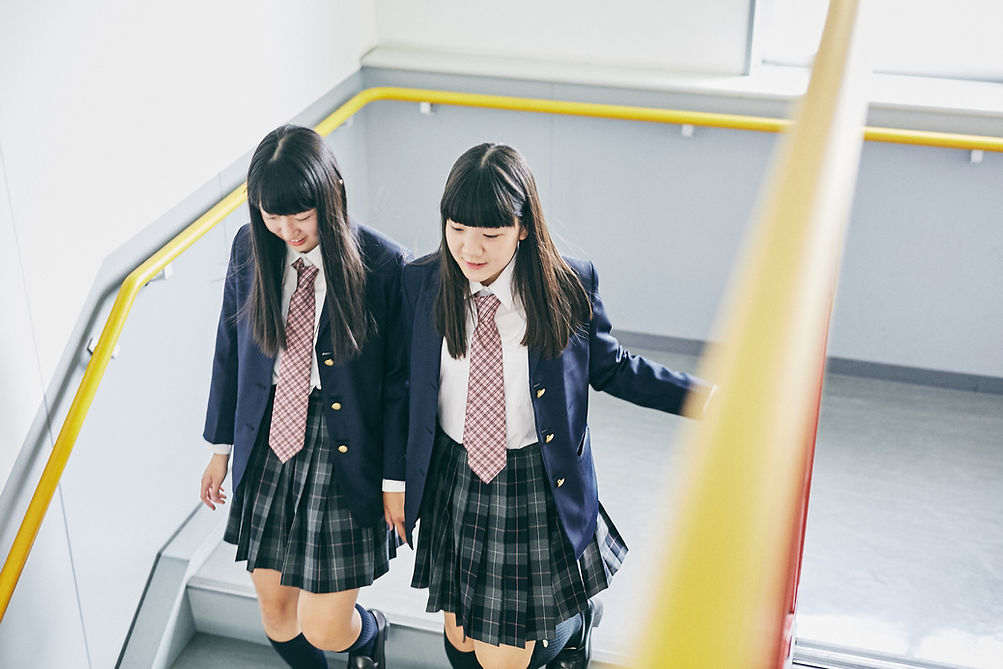 School Students Stairwell