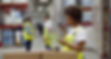 Warehouse Worker with Walkie Talkie