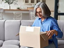 Person with open package
