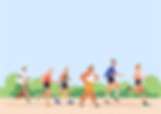 Jogging Group Illustration