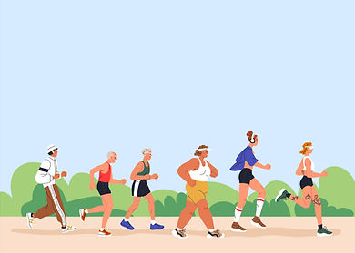Group Jogging Outdoors