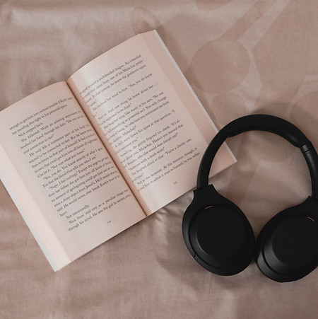 Book and Headphones