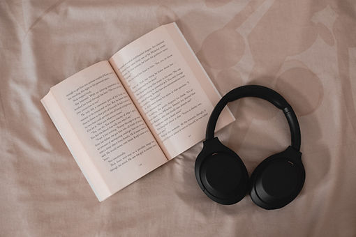 Book and Headphones