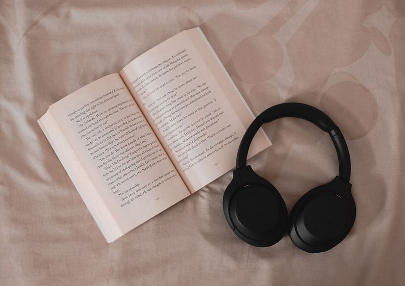Book and Headphones