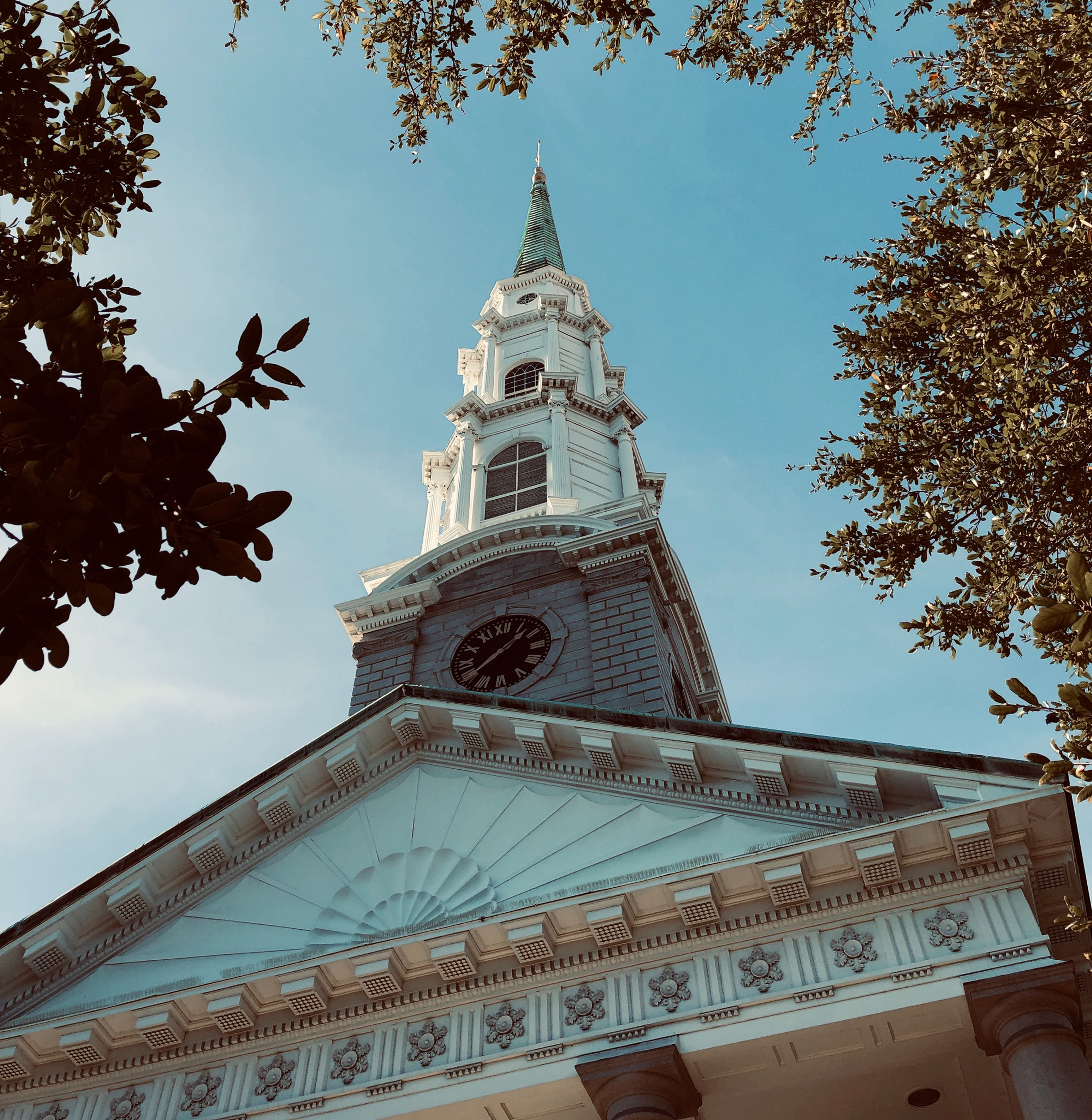 Church renovation in Doctor Phillips, Florida featuring a historic church facade and steeple.