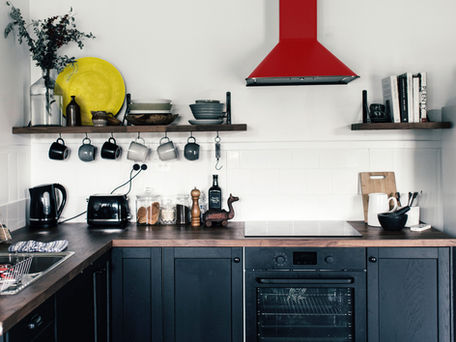 Custom painted kitchen cabinets