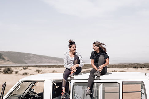 Sitting on a Van
