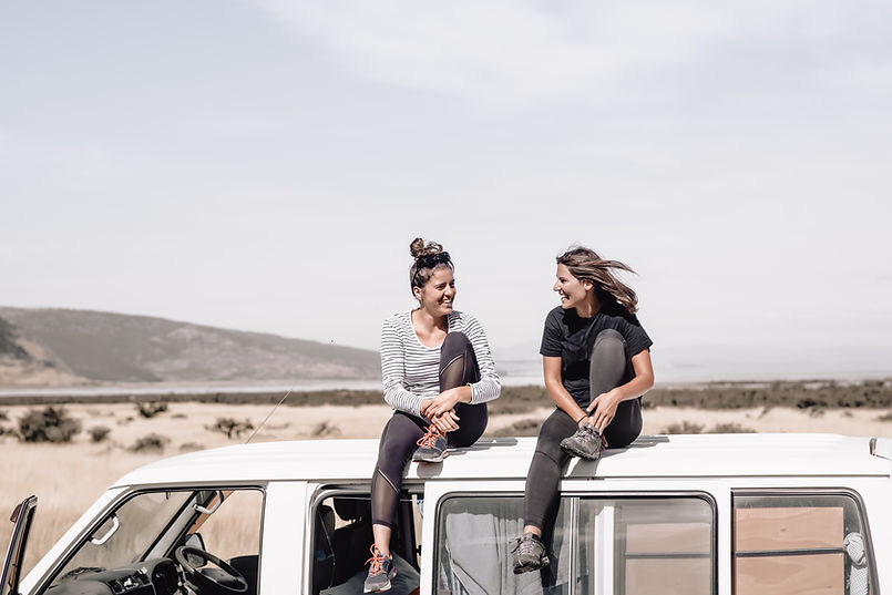 Sitting on a Van