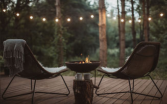 Deck with Fire Bowl