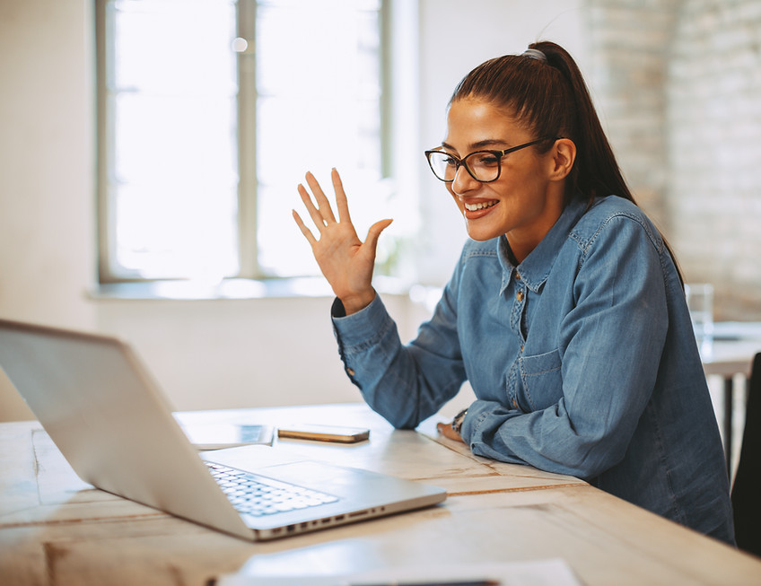 Woman Using Laptop