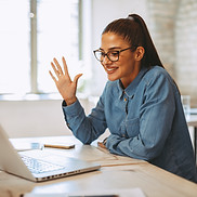 Woman on virtual therapy session