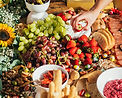 Colorful food spread