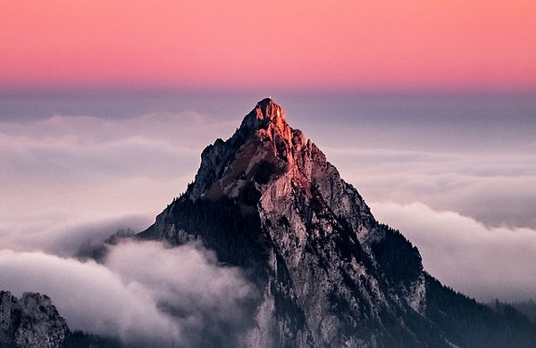 Montaña al atardecer