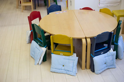 Clean Daycare Table With Chairs