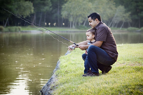 Father and Son Fishing