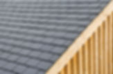 Slate roof tiles installed on a timber house