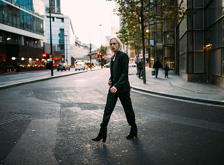 Fashion Blogger Crossing Street