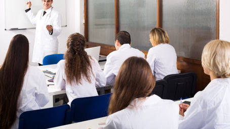 corporate training room with a class in progress