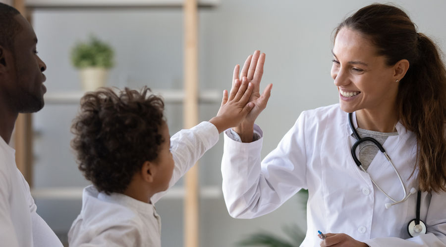 Doctor and child