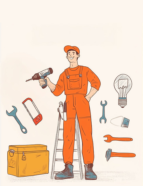 Handyman with Tools