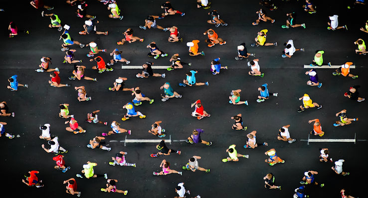 Marathon Runners Crowd
