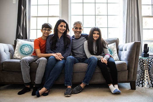 Indian family in their dream home