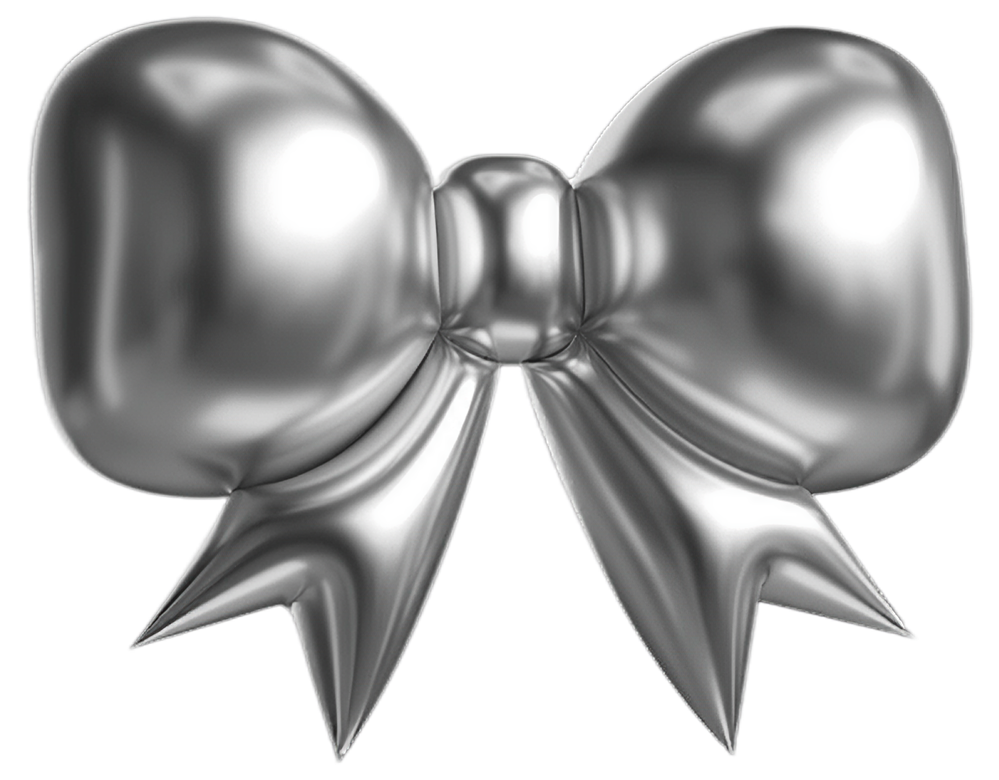 Silver Metallic Bow