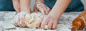 Hands Kneading Dough