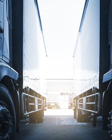 Lorries Parked In Line