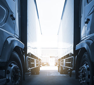 Lorries Parked In Line