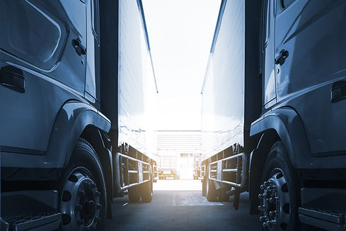 Lorries Parked In Line