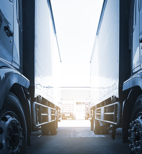 Lorries Parked In Line