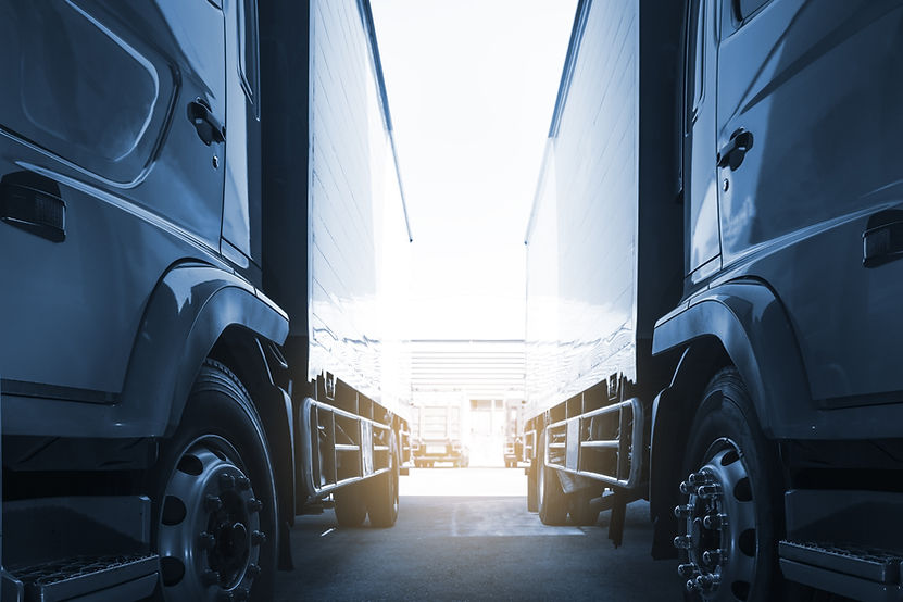 Lorries Parked In Line