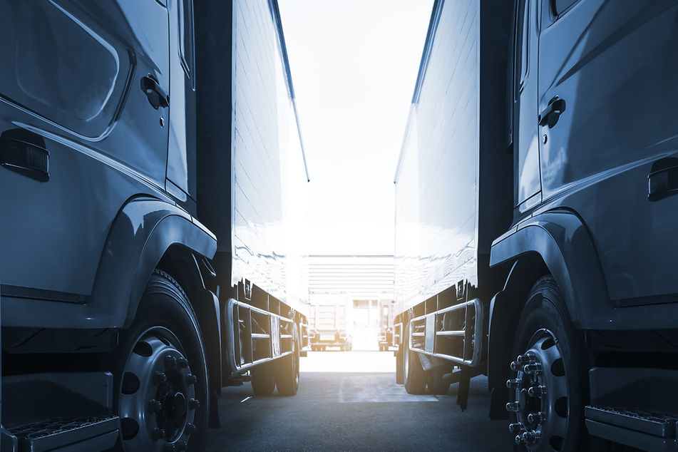 Lorries Parked In Line
