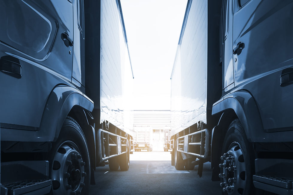 Lorries Parked In Line