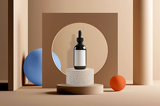 Cosmetic Bottle on Podium