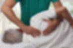 Man having chiropractic back adjustment. Osteopathy, Alternative medicine, pain relief con