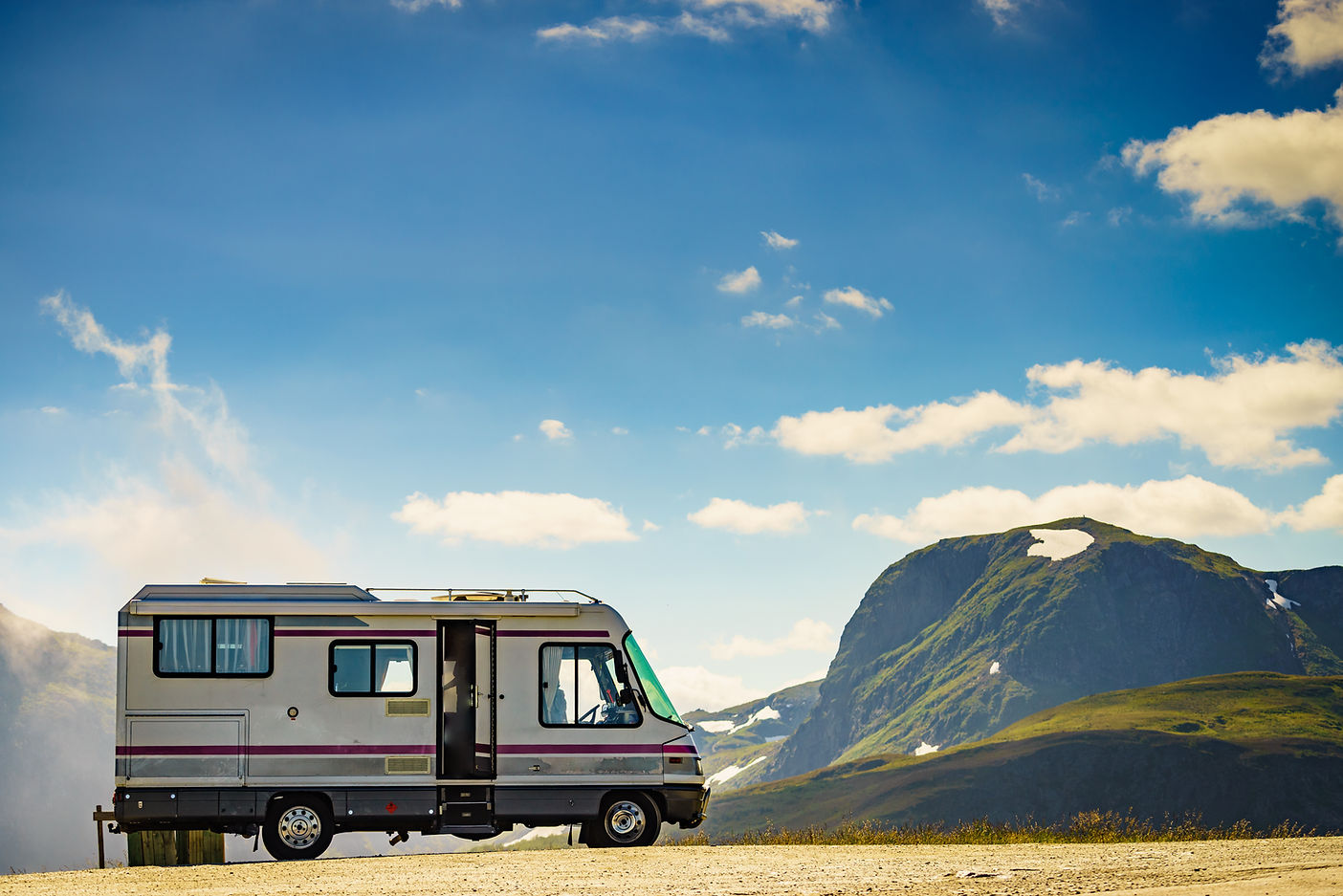 RV In Mountain Landscape