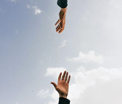 Two Reaching Hands