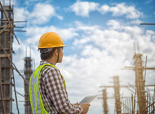 Engineer using Digital Tablet