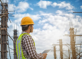 Engineer using Digital Tablet