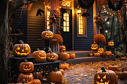 Décoration de porche d'Halloween