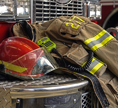 Firefighter Gear Lying on Truck