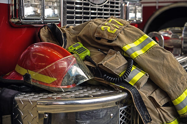 Firefighter Gear Lying on Truck