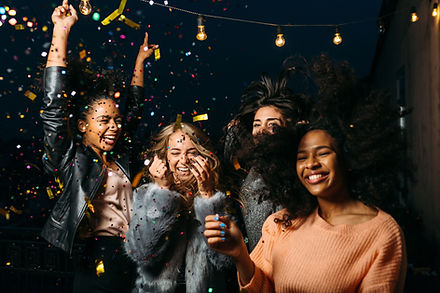 Friends Celebrating Outdoors