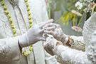 Wearing a wedding ring