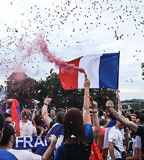 Celebración de la victoria francesa