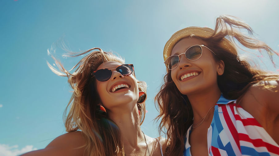 Two Women Smiling