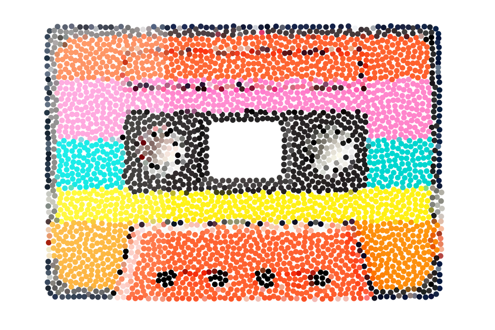 Colorful Cassette Art