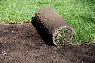 turf installation in progress